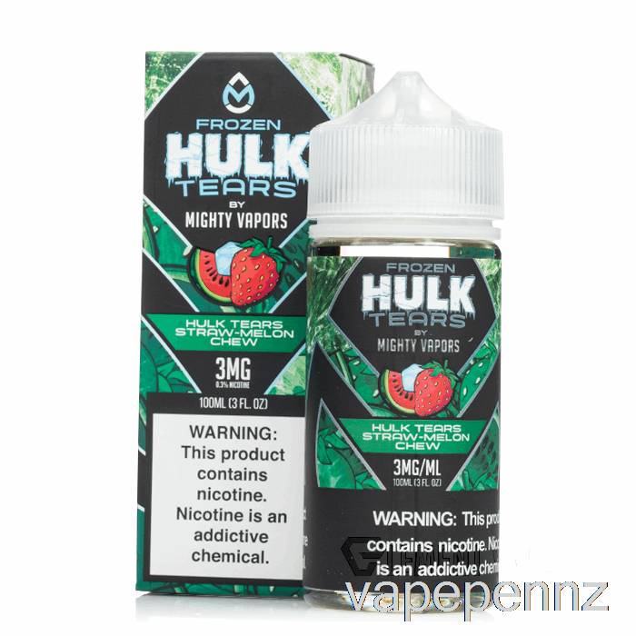 Frozen Hulk Tears Straw Melon Chew - Hulk Tears - 100mL 0mg VAPE NZ